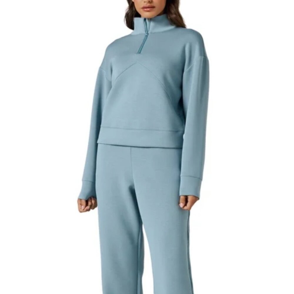 Infinity Linear Flex Women's Quarter-Zip Pullover Teal